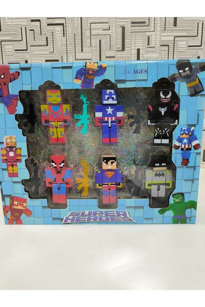 Minecraft super heroes +minecraft süper kahramanlar serisi aksesuarlı oyuncak