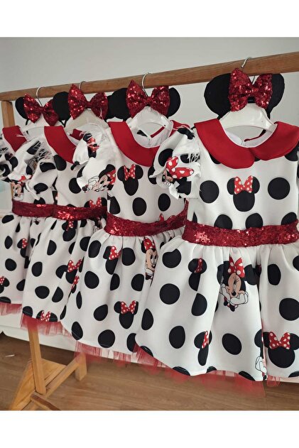 minnie mouse dresses for birthday Shop Vogue-Worthy Couture 1st Birthday Baby Girl Dress Red Minnie Dot 6 main image 1