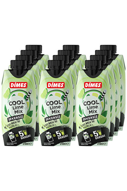 Dimes Cool Lime Şekersiz Mix 310ML 12 Adet - Fiyatı, Yorumları