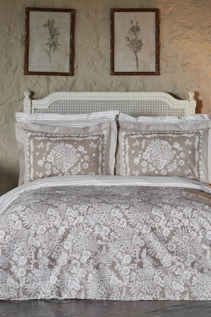 Harmonie 100% Cotton Single Duvet Cover Set Beige