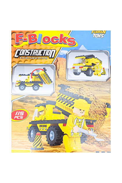 Furkan Toys F-Blocks İnşaat Serisi Yapı Oyuncak 115 Parça FR37982