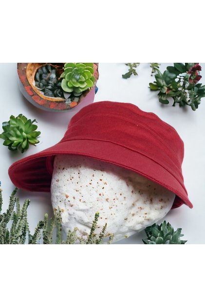 Bow Detailed Adjustable Back Women's Visor Hat Bow Wide Women's Hat