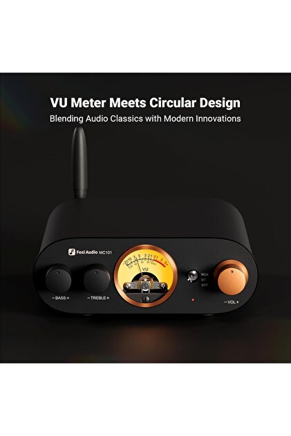 Fosi Audio MC101 Bluetooth 5.3 Hi-Fi Amplifikatör: 100W x 2, Bas