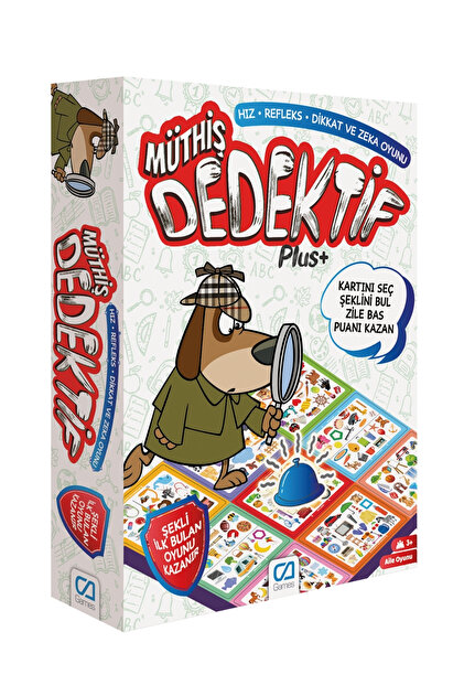 CA Games Müthiş Dedektif Plus 3+ Yaş ve üzeri Çocuklar için Dikkat