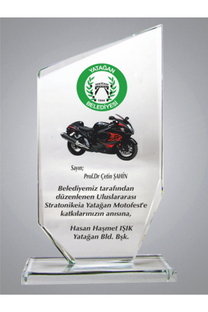 Kişiye Özel Cam Plaket Kristal Cam Plaket, Kişiye Ve Kurumlara Özel Kristal Plaket P102