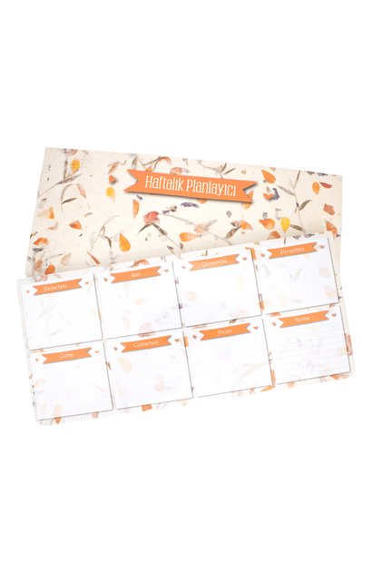 Weekly Planner , Flower and Leaf Pattern Planner