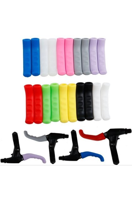 Bisiklet Fren Kolu Koruyucu Silikon Pvc Koruyucu Siyah-kırmızı