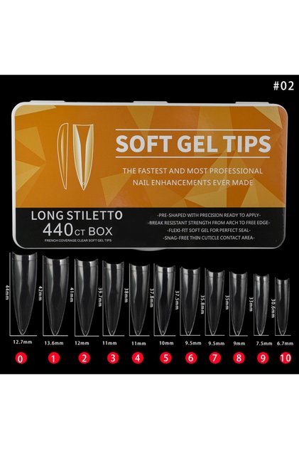 Soft Jel Tips Protez Tırnak Tips Uzatma Yeni Nesil 440 Adet