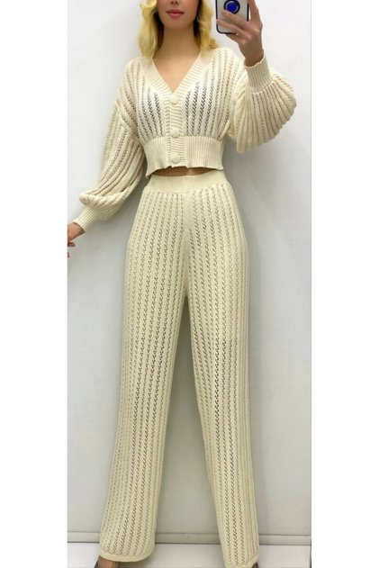 Kadın Triko Takım Pantolon Ve Hırka