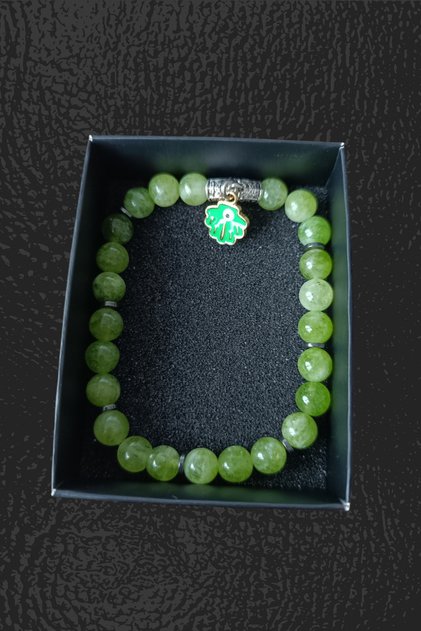 Unisex Peridot Zebercet Natural Stone Olive Color Natural Stone Bracelet Original Natural Stone Bracelet