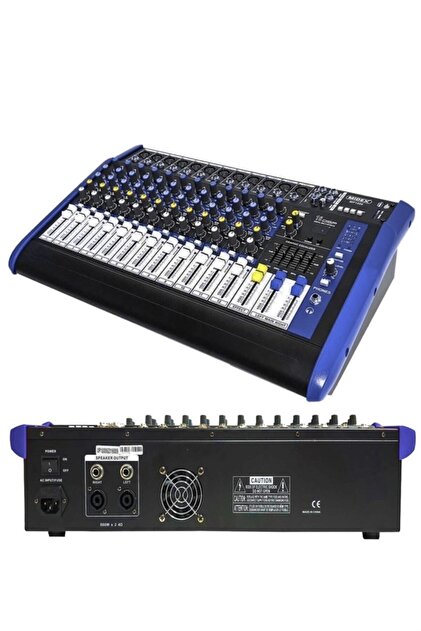 Midex Mp-1000 Power Mikser Amfi 2x500w 12 Kanal Dsp Efekt Eq Usb