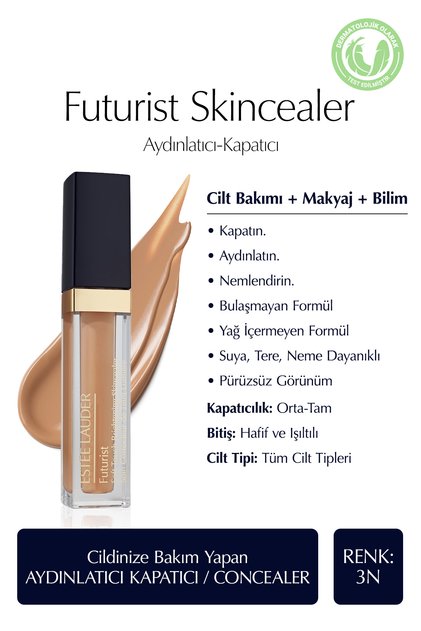 Futurist Brightening Skincealer - Aydınlatıcı Kapatıcı / Concealer 6ml, Renk: 3N