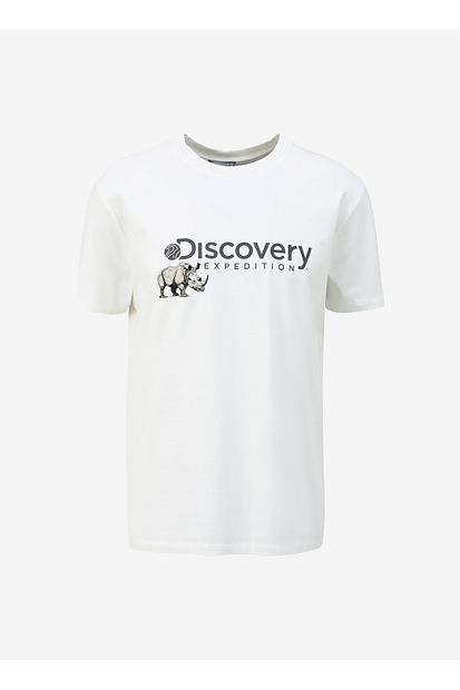 【DISCOVERY EXPEDITION】 Main Crew Outdoor T-Shirt‐WHITE Discovery Expedition T-Shirt, XL, Beyaz - Fiyatı, Yorumları