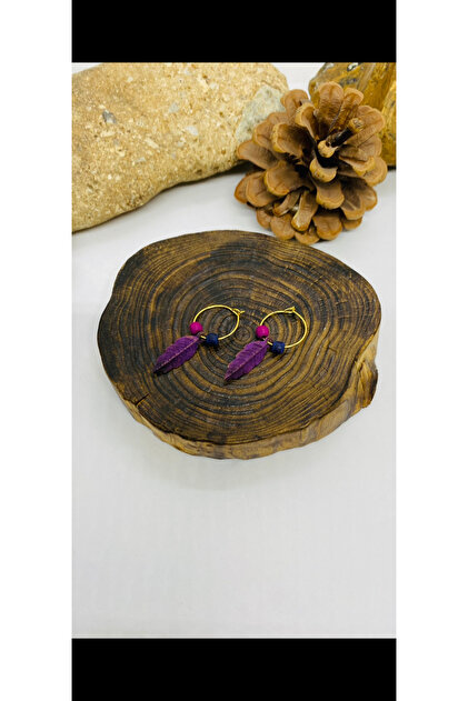 Handmade Metal Feather Women's Earrings