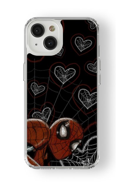 iPhone 15 Compatible Spiderman Design Printed Transparent Case