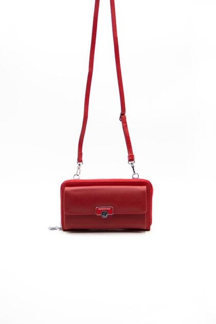 Red - Red Sp921 Women's Wallet Phone Bag with Strap
