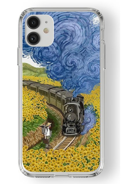 iPhone 11 Compatible Van Gogh Drawing Design Printed Transparent Case