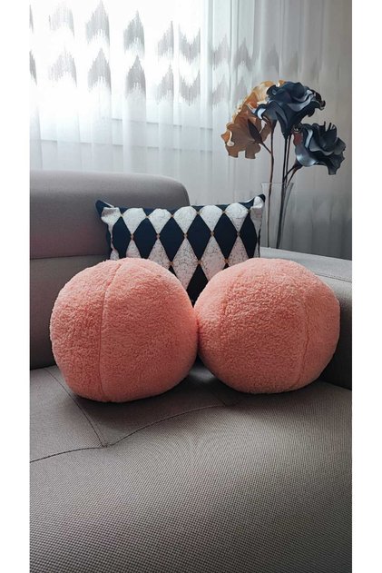 2-Piece Top Cushion/ Pillow Pillow , Large Salmon (42cm x 42cm)