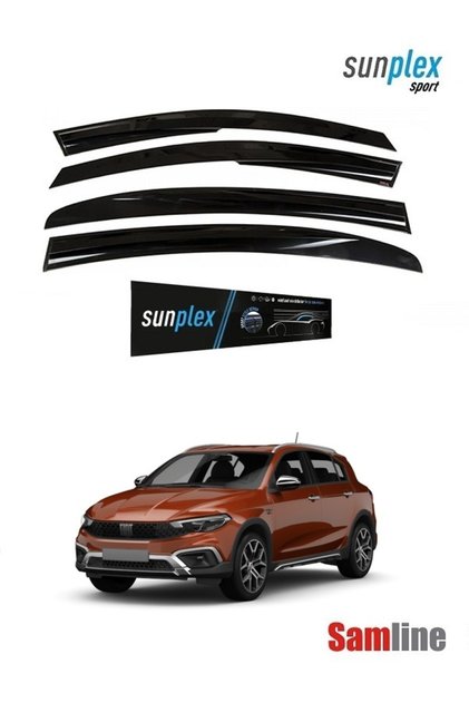 Uyumlu Egea Cross 2024 Modeller için Cam Rüzgarlığı 4 'lü Set