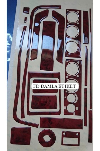 Renault 19 Europa Torpedo, Console, Trim, Chest Cover Set Mahogany Color
