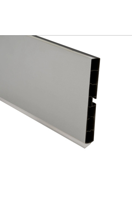 Baza Pvc Profil 150mm Kaplamalı Metalik Gri