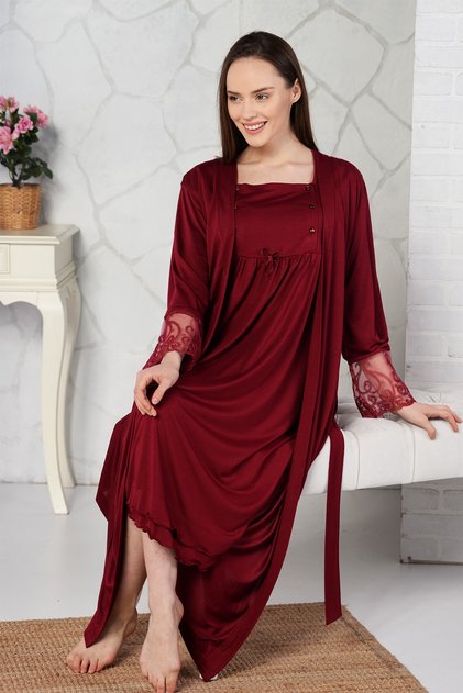 Γυναικείο Σετ νυχτικό εγκυμοσύνης Claret Red