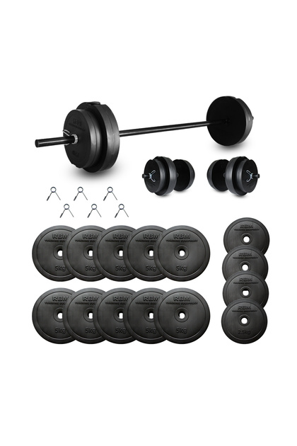 SBD Endure セット Aydın Sport 65 kg Dambıl Seti, Halter Seti ve Ağırlık Fitness Seti