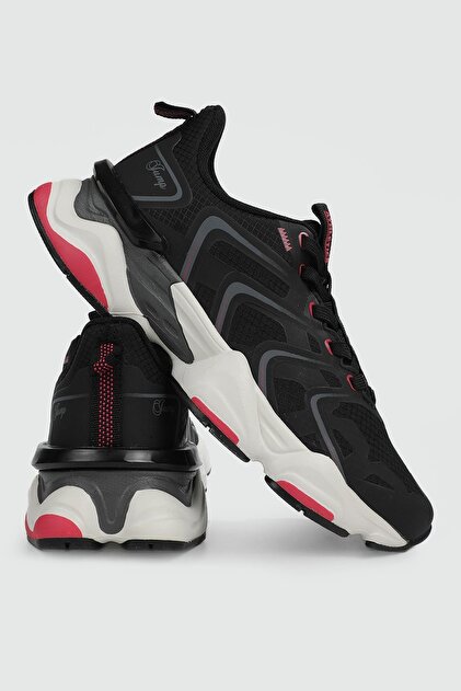 Jump 29907 Kadın Siyah Fuşya Detay Sneaker Günlük Memory Foam