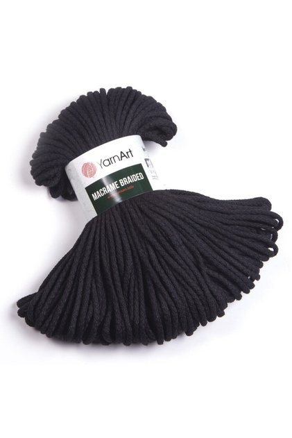 Macrame Braided - Ață de tricotat manual Macrame Black-750