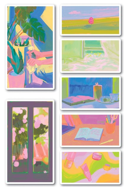 Travel Themed Sticker Set - 7 Piece Sticker Set - Phone, Tablet, Notebook Laptop Compatible Sticker
