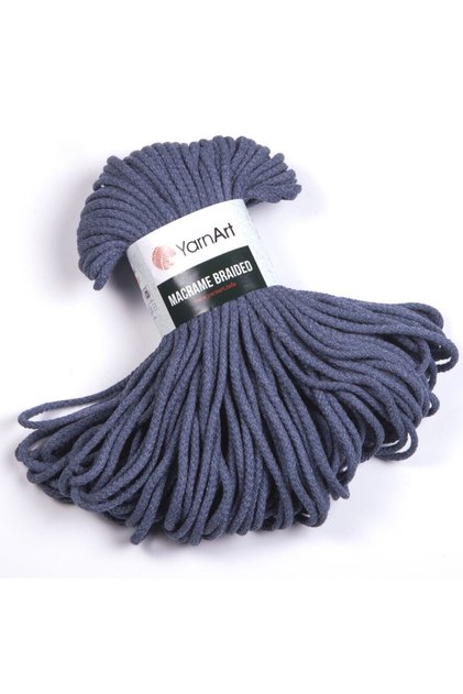 Macrame Braided - Ață de tricotat manual Macrame Blue-761