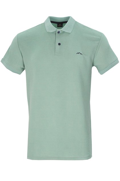 Men's Mint Green Polo Collar Summer Cotton Short Sleeve T-shirt
