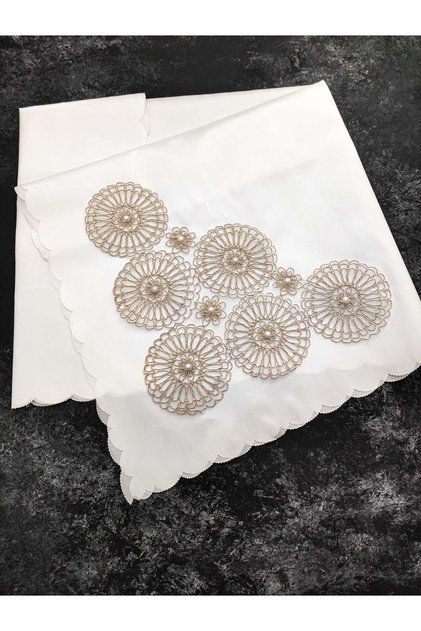 Bundle with Pearls, Embroidered Bridal Bundle with Pearls, Engagement Bundle - Brown