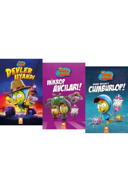 Kral Şakir Devler Uyandı + Mikrop Avcıları 1 + Mikrop Avcıları 2 Cumburlop / 3 Book Set