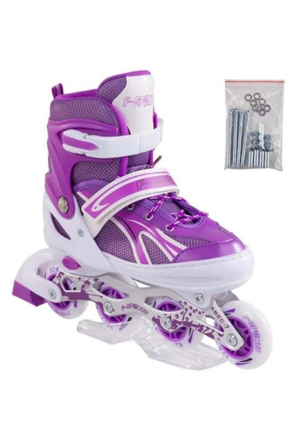 Paten Ayarlanabilir 2+1 Metal Gövde Alıştırma Pateni "MOR"