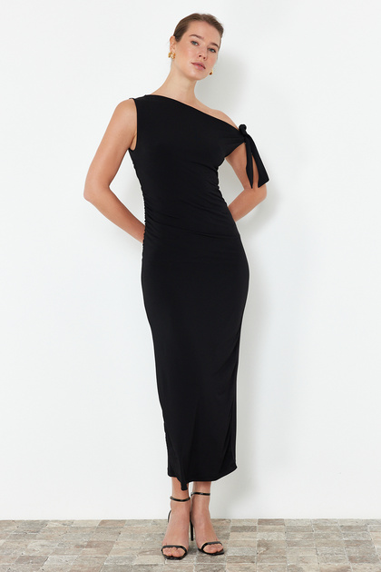 black fitted pencil dress Casual Knit Dress for Travel main image 1