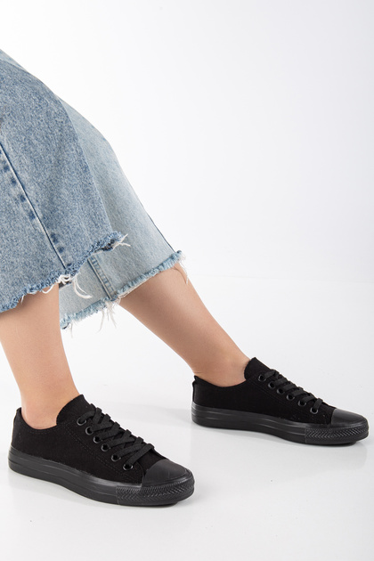 Unisex Kömür Keten Cnv Model Spor Ayakkabı