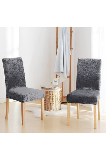 Uy Style Velvet Chair Cover, Chair Cover with Rubber, 1 Pcs