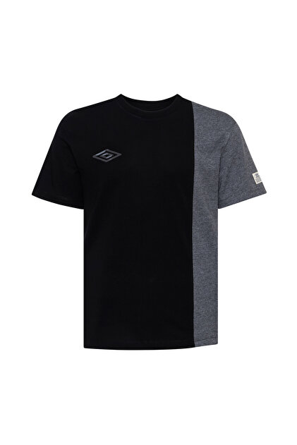 Umbro Erkek Siyah Oversize Pamuklu Bisiklet Yaka T-shirt Umbro