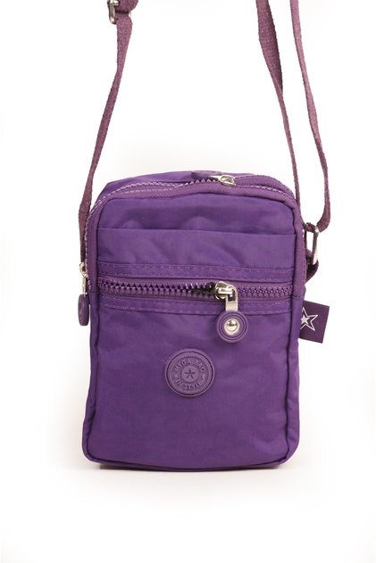 Small Size Mega Crinkle/Clink Is Waterproof Imported Fabric Cross Shoulder Phone Bag Purple 227