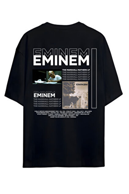 Adrift Eminem - The Slim Shady LP Tasarımlı Unisex Oversize T