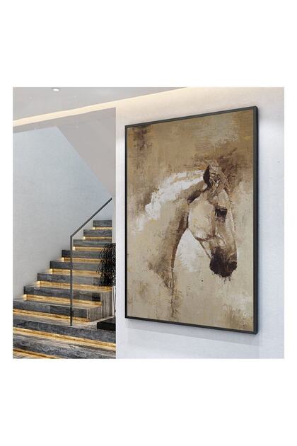 Siyah Metal Çerçeveli Kanvas Tablo 70x100cm Kod: Lk601-k-s