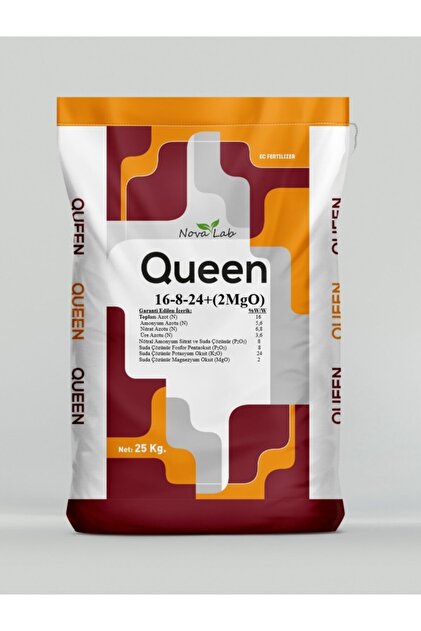 NOVALAB QUEEN 16-8-24 + (2mgo) Npk Gübre / Suda Çözünür Damlama