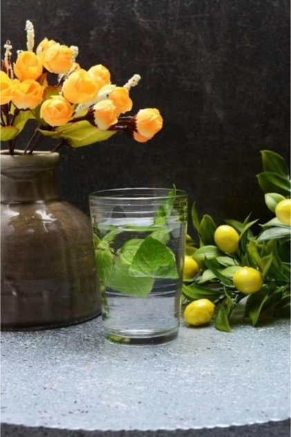 1105041 G4U 6-Line Glass Water Cup Set 215cc