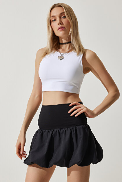 Happiness İstanbul Women's Black Mini Balloon Skirt UB00279- Trendyol