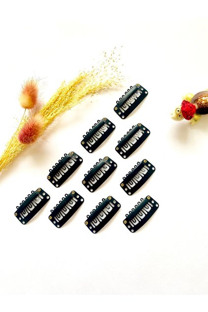 Hairless Baby Buckle 10 Pieces 33 mm Black Snap Clip Baby Buckle