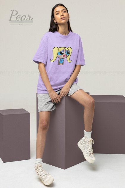 Powerpuff Girls Bubbles Printed Unisex T-Shirt Oversize T-shirt
