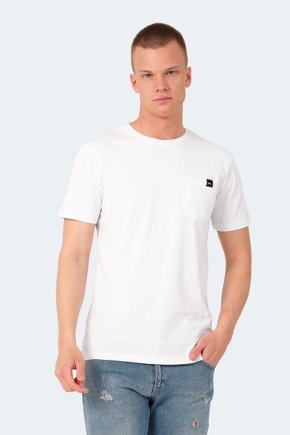 Vesela Men's White T-Shirt with Pockets
