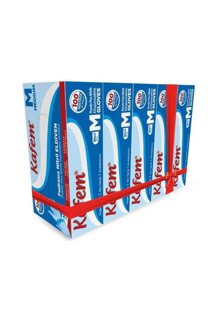 Mavi Nitril Eldiven Pudrasız (M) 100 Lü X 5 Paket