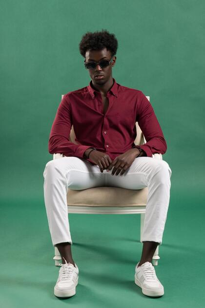 Regular Fit Collar Buttoned Cotton Lycra Shirt